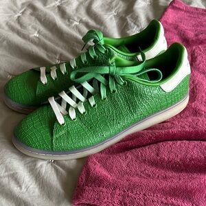 Adidas Pixar Green Textured Sneakers with White Accents